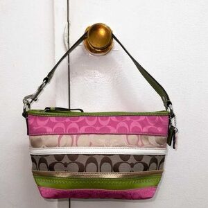 Coach Y2K rare Signature Multi Stripe bag